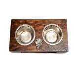 Saint bernard saint dog bernarda - support en bois avec gamelles pour chien un cadeau pour adopter un ...
