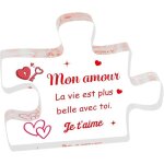 Saint valentin couple cadeau acrylique puzzle cadeau pour son amoureux cadeau copine cadeau homme amour ...
