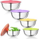 Saladier 5 pièces en acier inoxydable avec couvercle scellé 45 litres / 35 litres / 25 litres / 2 litres ... Saladier 5 pièces en acier inoxydable avec couvercle scellé 45 litres / 35 litres / 25 litres / 2 litres ...