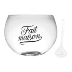 Saladier cocktail & louche fait maison 6l transparent Saladier cocktail & louche fait maison 6l transparent