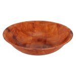 Saladier - home deco factory - couscous - effet bois - marron - 35 cm