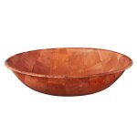 Saladier - home deco factory - couscous - effet bois - marron - 45 cm