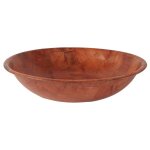 Saladier - home deco factory - couscous - effet bois - marron - 50 cm