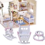 Salalis meubles de maison de poup�es 1:12 doll house accessories mini furniture dollhouse house en bois ...