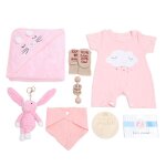 Salalis panier de cadeaux pour b�b� panier de cadeaux de baby shower y compris v�tements poup�e en bois ...