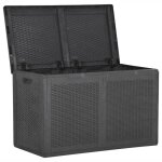 Sale 2025bote de rangement de jardin / coffre  coussin extrieur mood - 180 l noir pp rotin chill223828 ...