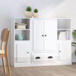 Sale 2025buffets bahut vaisselier - buffets - lot de 3 - blanc brillant - bois dingnierie65 kg 2236