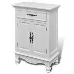 ?sale 2025?buffet bas salon - classique - commode armoire avec 2 portes et 1 tiroir bois blanc chill957196 ...