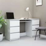 Sale 2025bureau informatique multim�dia - bureau blanc 140x50x77 cm - bois ding�nierie515 kg 8744