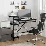 Sale 2025bureau informatique multimédia - bureau avec étagères - multi - rangements - noir 105x50x90 ... Sale 2025bureau informatique multimédia - bureau avec étagères - multi - rangements - noir 105x50x90 ...