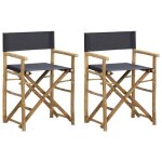 Sale 2025chaises pliables de directeur - lot de 2 - fauteuils de jardin - gris foncé - bambou tissu - ... Sale 2025chaises pliables de directeur - lot de 2 - fauteuils de jardin - gris foncé - bambou tissu - ...