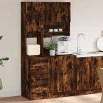 Sale 2025commode bahut cuisine - armoire de cuisine - ch�ne fum� - 95x50x180 cm - bois ding�nierie817 ...