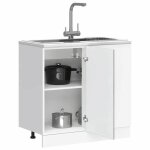 Sale 2025commode bahut cuisine - meuble bas du lavabo - sonoma gris - bois ding�nierie275 kg 2907
