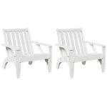 Sale 2025lot de 2 fauteuils relax / chaises de jardin adirondack - ensemble de 2 pices - 75x77x77 cm ...