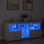 Sale 2025meuble bas bahut vaisselier - buffet avec lumi�res led blanc 162x37x67 cm5823 kg 5906