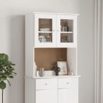 Sale 2025meuble bas bahut vaisselier - dessus de commode alta blanc 77x30x92 cm - bois massif de pin1548 ...