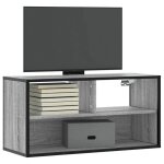 Sale 2025armoire basse t�l� - meuble tv - sonoma gris - 80x31x395 cm - bois ding�nierie et m�tal1405 ...