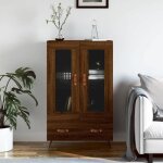 Sale 2025armoire haute vitrine - bibliothèque buffet haut - chêne marron - 695x31x115 cm - bois dingénierie30 ... Sale 2025armoire haute vitrine - bibliothèque buffet haut - chêne marron - 695x31x115 cm - bois dingénierie30 ...