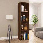 Sale 2025biblioth�que moderne - colonne �tag�re meuble tv - ch�ne marron - 36x30x143 cm1785 kg 5746