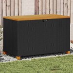 Sale 2025bote de rangement de jardin - coffre de rangement extrieur noir rsine tresse bois dacacia162 ...