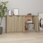 Sale 2025buffets bahut vaisselier - buffets - lot de 2 - ch�ne sonoma - 60x30x70 cm - bois ding�nierie3318 ...