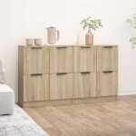 Sale 2025buffets bahut vaisselier - buffets - lot de 2 - chne sonoma - 60x30x70 cm - bois dingnierie3528 ...