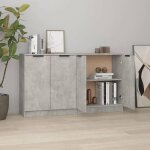 Sale 2025buffets bahut vaisselier - buffets - lot de 2 - gris b�ton - 60x30x70 cm - bois ding�nierie3632 ...