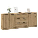 Sale 2025buffets bahut vaisselier - buffets - lot de 3 - chêne artisanal 60x30x70 cm - bois dingénierie5225 ... Sale 2025buffets bahut vaisselier - buffets - lot de 3 - chêne artisanal 60x30x70 cm - bois dingénierie5225 ...