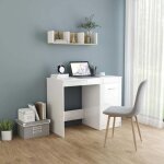 Sale 2025bureau informatique multim�dia - bureau - blanc brillant - 100x50x76 cm - bois d?ing�nierie2815 ...