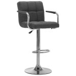 Sale 2025chaise de bar - tabouret de cuisine - gris fonc� - tissu - 53x52x92 cm1005 kg 8668