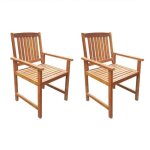 Sale 2025chaises de jardin - lot de 2 - fauteuils de jardin - bois dacacia massif marron - 57x61x92 cm124 ... Sale 2025chaises de jardin - lot de 2 - fauteuils de jardin - bois dacacia massif marron - 57x61x92 cm124 ...