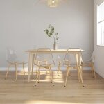 Sale 2025chaises � manger - lot de 6 - chaises de salon - transparent pet - 46x52x84 cm261 kg 7513