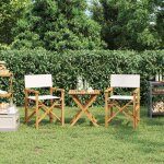 Sale 2025chaises de metteur en sc�ne pliantes - lot de 2 - fauteuils de jardin - bois teck massif - 57x545x85 ...
