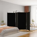 Sale 2025cloison de s�paration 4 panneaux - paravent int�rieur - noir 346x180 cm tissu462 kg 6254