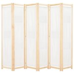 Sale 2025cloison de s�paration 6 panneaux - paravent int�rieur - cr�me 240 x 170 x 4 cm tissu88 kg 3111 ...
