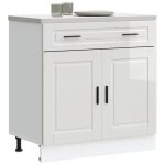 Sale 2025commode bahut cuisine - armoire de cuisine porto - blanc brillant - bois ing�nierie292 kg 6028 ...
