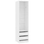 Sale 2025garde - robe chambre - mood - avec tiroirs blanc 50x50x200 cm - bois dingénierie - armoire pour ... Sale 2025garde - robe chambre - mood - avec tiroirs blanc 50x50x200 cm - bois dingénierie - armoire pour ...