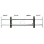 Sale 2025grille rglable de scurit de fentres et 2 barres 500 - 650 mm chill262146
