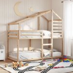 Sale 2025lit superpos� enfant - lit 2 personnes - 75x190 cm - bois de pin massif42 kg 4524