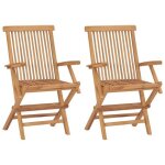 Sale 2025lot de 2 fauteuils relax / chaises pliables de jardin - ensemble de 2 pi�ces - bois de teck ...