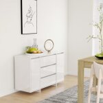 Sale 2025meuble bas bahut vaisselier - buffet et 3 tiroirs - blanc brillant - 120x41x75 cm bois ingénierie4819 ... Sale 2025meuble bas bahut vaisselier - buffet et 3 tiroirs - blanc brillant - 120x41x75 cm bois ingénierie4819 ...