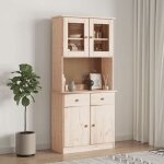 Sale 2025meuble bas bahut vaisselier - buffet alta 77x35x165 cm - bois massif de pin333 kg 3035