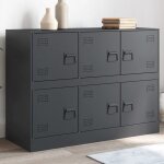 Sale 2025meuble bas bahut vaisselier - buffet anthracite 99x39x73 cm acier2378 kg 9229