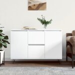 Sale 2025meuble bas bahut vaisselier - buffet blanc 104x35x70 cm - bois dingnierie30 kg 8308