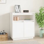 Sale 2025meuble bas bahut vaisselier - buffet blanc 70x34x80 cm - bois massif de pin1638 kg 7031
