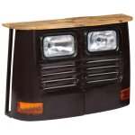 Sale 2025meuble bas bahut vaisselier - buffet en forme de camion - bois de manguier massif - gris fonc ...