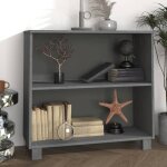 Sale 2025meuble bas bahut vaisselier - buffet hamar - gris fonc� - 85x35x80 cm - bois massif de pin127 ...