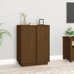 Sale 2025meuble bas bahut vaisselier - buffet - marron miel - 60x35x80 cm - bois massif de pin1339 kg ...