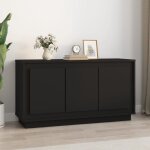 Sale 2025meuble bas bahut vaisselier - buffet noir 102x35x55 cm - bois dingnierie267 kg 3346
