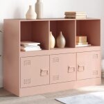 Sale 2025meuble bas bahut vaisselier - buffet rose 99x39x73 cm acier2103 kg 9332